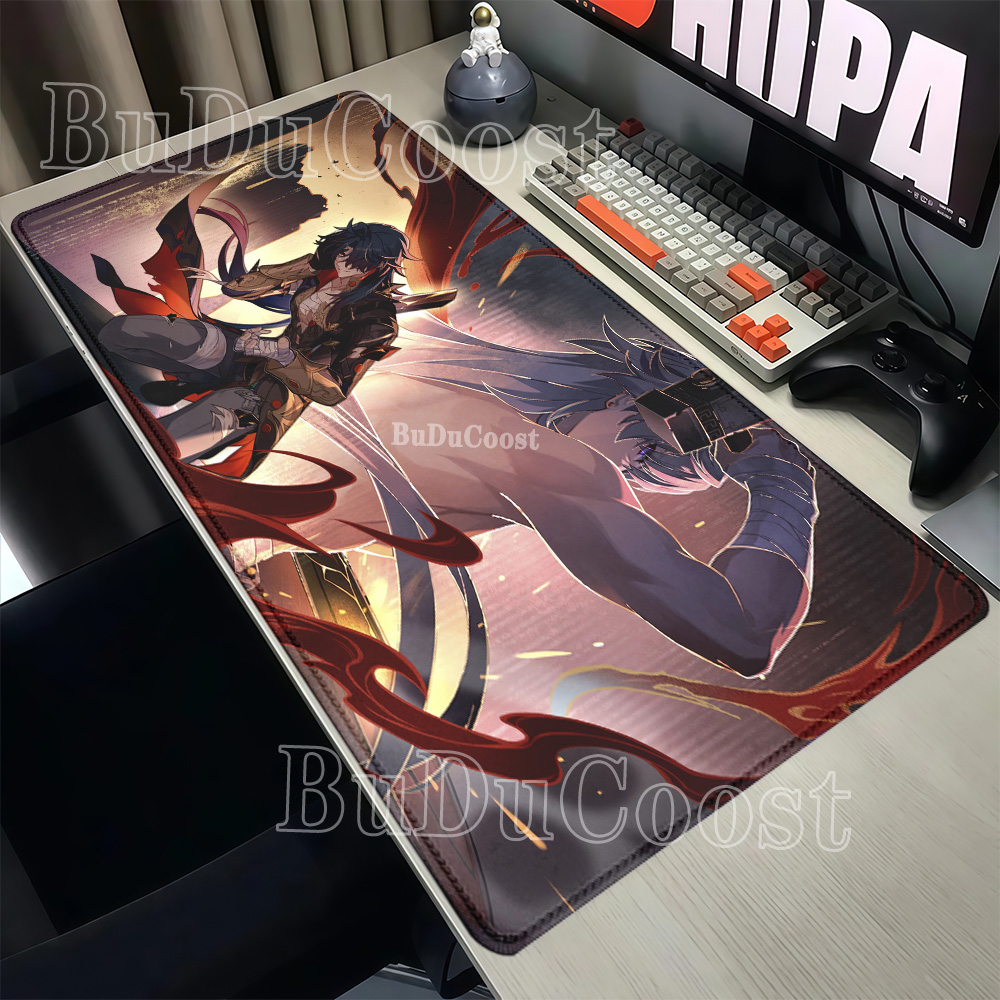 Esports Gaming Table - แผ่นรองเมาส์ XXL Blade Mortenax สำหรับเล่นเกม Honkai
