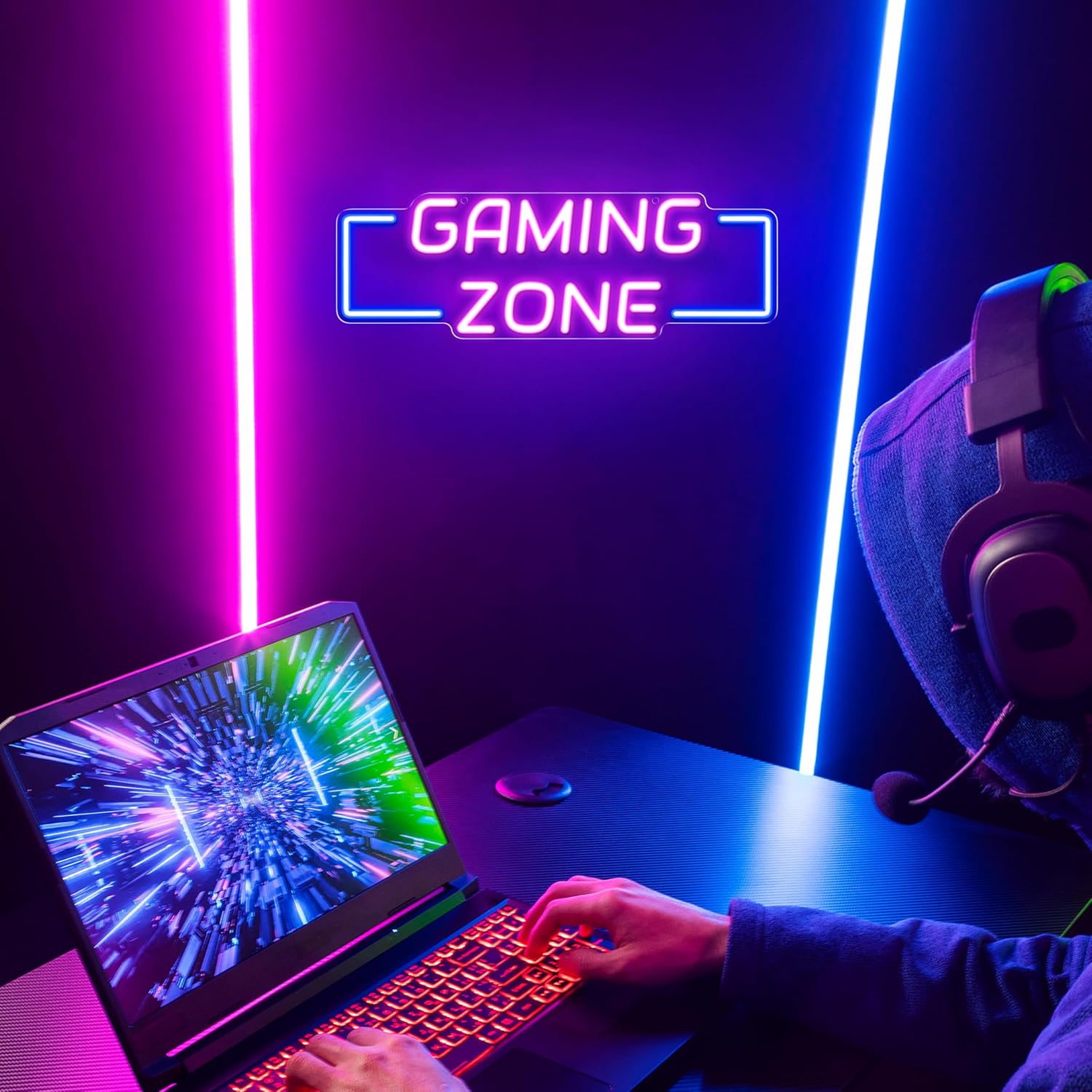 ป้ายไฟนีออนรูปโซนเกมส์ ไฟ LED  - Esports Gaming Zone บทวิจารณ์และราคา