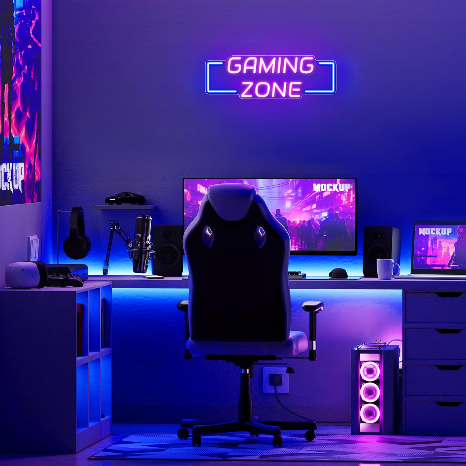 ป้ายไฟนีออนรูปโซนเกมส์ ไฟ LED  - Esports Gaming Zone บทวิจารณ์และราคา