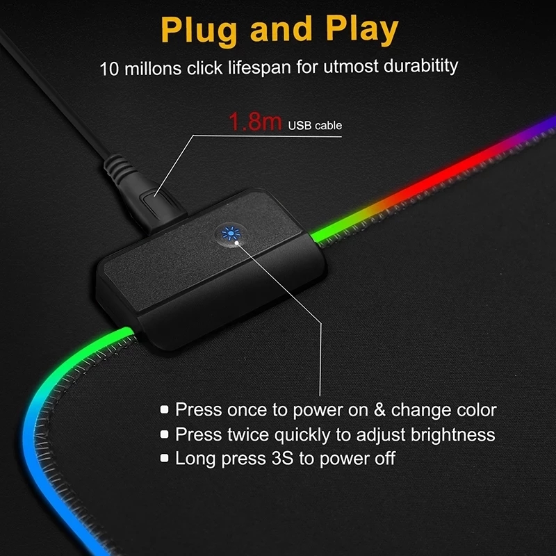 ไฟ LED Mousepad RGB แป้นพิมพ์โ - Esports Gaming Table บทวิจารณ์และราคา