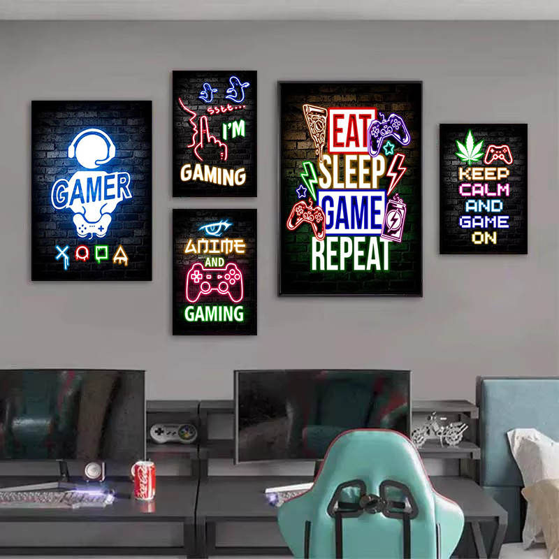ภาพพิมพ์บนผ้าใบแบบไม่มีกรอบ 1  - Esports Gaming Room บทวิจารณ์และราคา