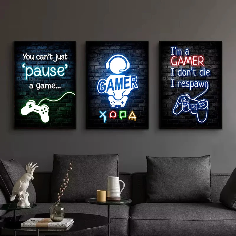 ภาพพิมพ์บนผ้าใบแบบไม่มีกรอบ 1  - Esports Gaming Room บทวิจารณ์และราคา
