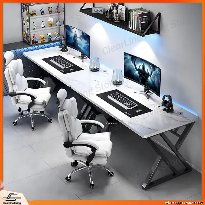 โต๊ะคอมพิวเตอร์คู่ โต๊ะเกมมิ่ง - Esports Gaming School บทวิจารณ์และราคา