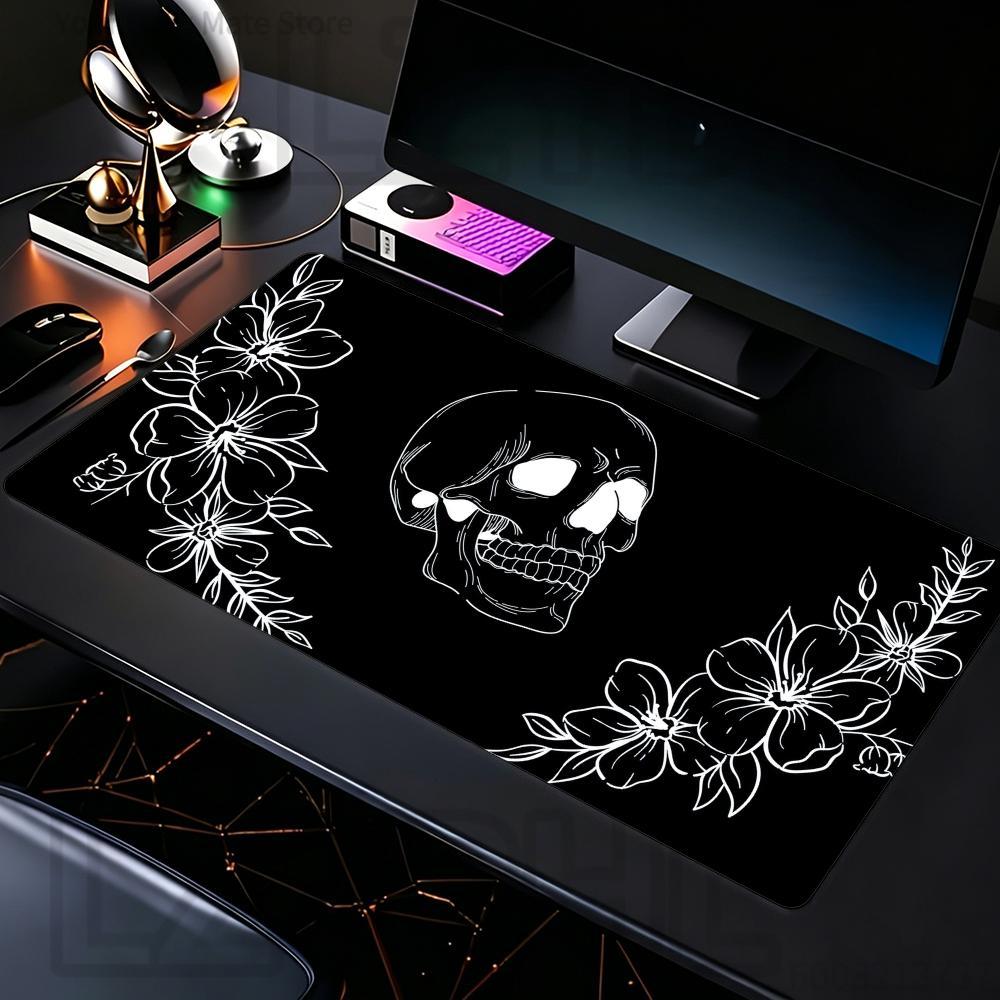 แผ่นรองเมาส์ลายหัวกะโหลกสีดำเท - Esports Gaming Table บทวิจารณ์และราคา