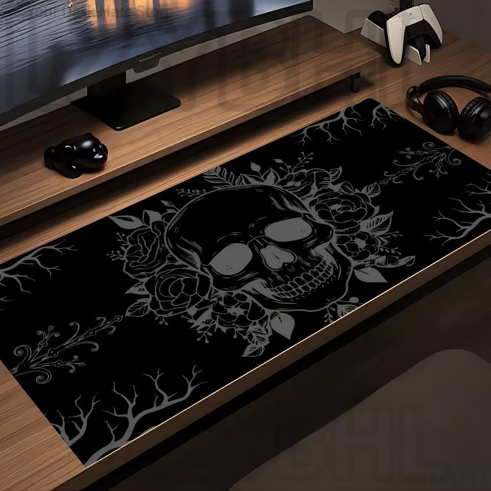 แผ่นรองเมาส์ลายหัวกะโหลกสีดำเท - Esports Gaming Table บทวิจารณ์และราคา